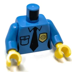 The Brick Show Shop Police Officer Torso (Medium Blue, Black Tie, Female) - Official LEGO®