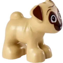 The Brick Show Shop Pug, Dog (Tan) - Official LEGO® Part (2024)