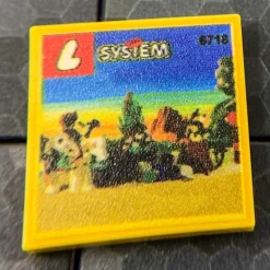 The Brick Show Shop Raindance Ridge Western Set 6718 - Custom Printed 2x2 Tile