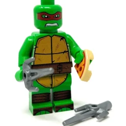 The Brick Show Shop Raph Red Fighter Turtle - Custom Minifig made using LEGO parts