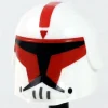 The Brick Show Shop Red ARC Snow Trooper Helmet (CW, Phase 1) - Clone Army Customs