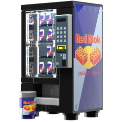 The Brick Show Shop Red Brick Energy Drink Vending Machine made using LEGO parts - B3 Cust