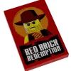 The Brick Show Shop Red Brick Redemption Video Game Cover (2x3 Tile) - B3 Customs made using LEGO bricks