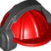The Brick Show Shop Red Construction Helmet with Headphones/Ear Protectors - Official LEGO