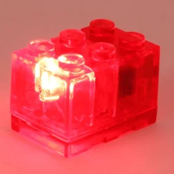 The Brick Show Shop Red Light-Up 2x3 Brick (Red Light) - Compatible w/ LEGO