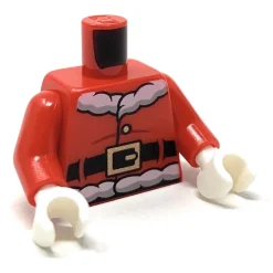 The Brick Show Shop Red Santa Clause Torso w/ White Hands - Official LEGO® Part