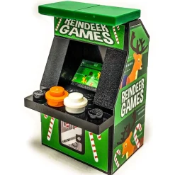 The Brick Show Shop Reindeer Games Arcade Machine Toy Building Kit made using LEGO parts -