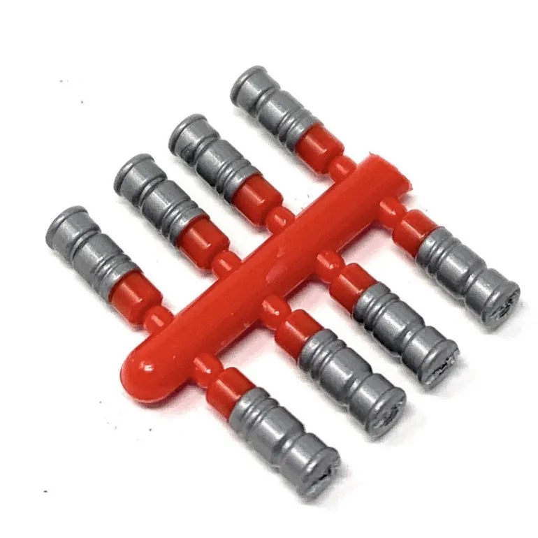 The Brick Show Shop Reloaded M40 HEDP Grenade 8-Pack (Silver/Red) - BrickArms, LEGO compatible