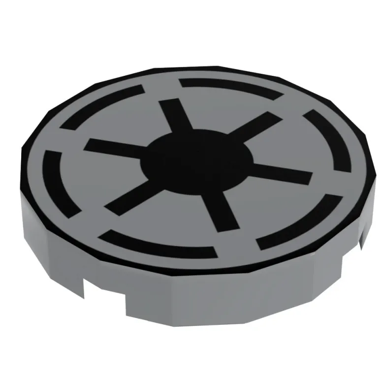 The Brick Show Shop Republic Crest - Custom Printed Star Wars 2x2 Round Tile