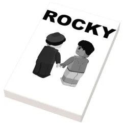The Brick Show Shop Rocky Movie Cover (2x3 Tile) made using LEGO parts - B3 Customs