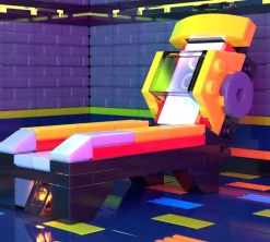 The Brick Show Shop Roller Ball Arcade Machine made from LEGO parts
