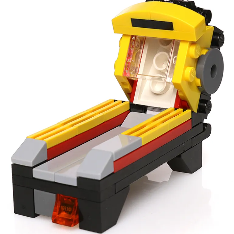 The Brick Show Shop Roller Ball Arcade Machine made from LEGO parts