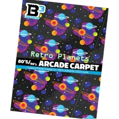 The Brick Show Shop 80's and 90's Arcade Carpet 6x6 Tiles (Planets) made with LEGO parts -