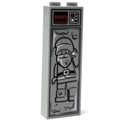 The Brick Show Shop Santa Clause in Carbonite (1x2x5 Brick) made using LEGO part - B3 Cust