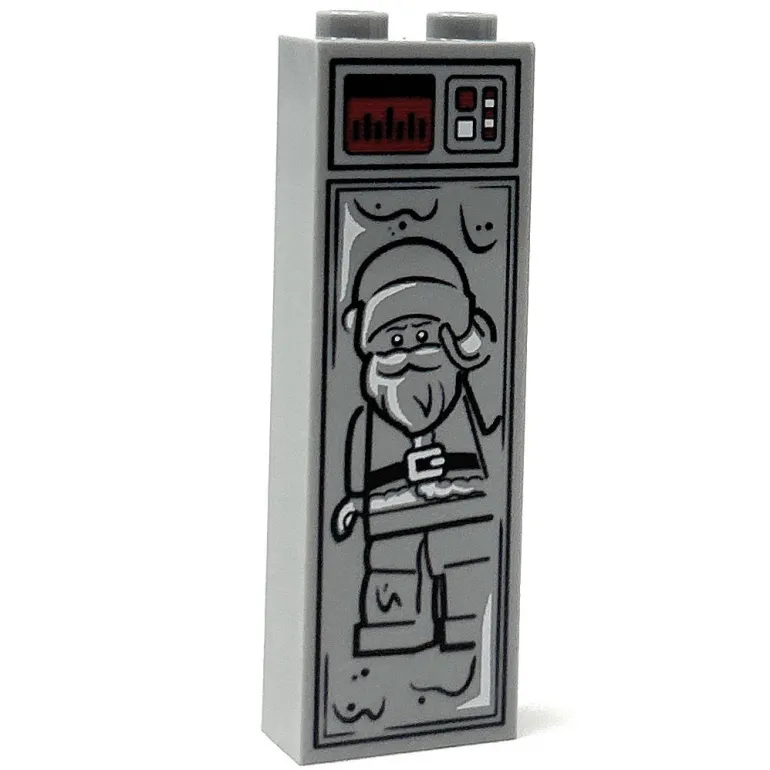 The Brick Show Shop Santa Clause in Carbonite (1x2x5 Brick) made using LEGO part - B3 Cust