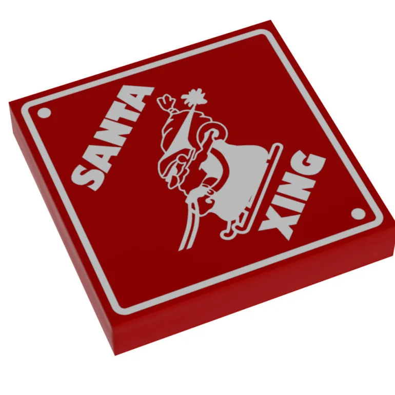 The Brick Show Shop Santa Xing Sign made using LEGO part - B3 Customs