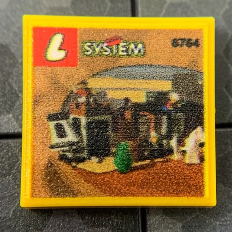 The Brick Show Shop Sheriff's Lock-Up Western Set 6764 - Custom Printed 2x2 Tile
