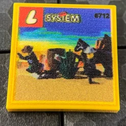 The Brick Show Shop Sheriff's Showdown Western Set 6712 - Custom Printed 2x2 Tile