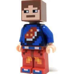 The Brick Show Shop Skin 7 (Blue Shirt w/ Porkchop) - LEGO Minecraft Minifigure (2016)