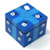 The Brick Show Shop Snowman Christmas Present (Blue) - Custom Printed LEGO 2x2 Tile/Brick,