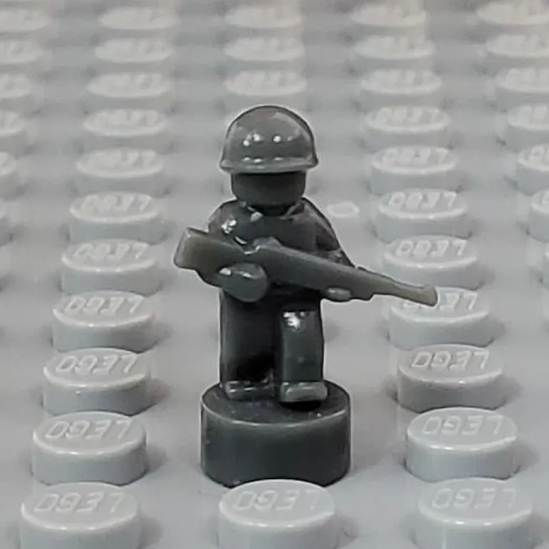 The Brick Show Shop Soldier Walking with Rifle Down - Nano Military Soldier for LEGO