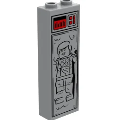 The Brick Show Shop Solo in Carbonite (1x2x5 Brick) made using LEGO parts - B3 Customs