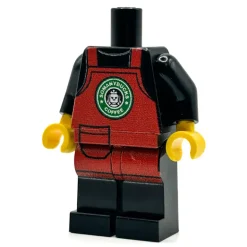 The Brick Show Shop SoManyBucks Coffee Christmas Apron Barista Employee Minifig Body made