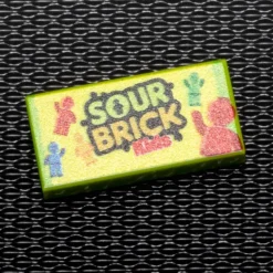 The Brick Show Shop Sour Brick Kids - Custom Printed 1x2 Tile