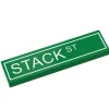 The Brick Show Shop Stack St. Street Sign made with LEGO part (1x4 Tile) - B3 Customsk