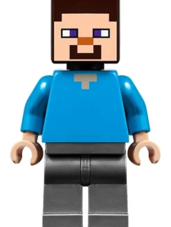 The Brick Show Shop Steve (Flat Silver Legs) - LEGO Minecraft Minifigure (2017)