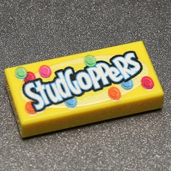 The Brick Show Shop Studgoppers - Custom Printed 1x2 Tile