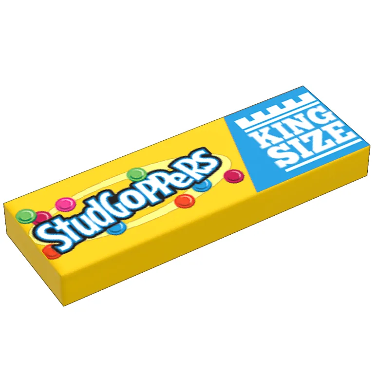 The Brick Show Shop Studgoppers Candy (King Size) - B3 Customs® Printed 1x3 Tile