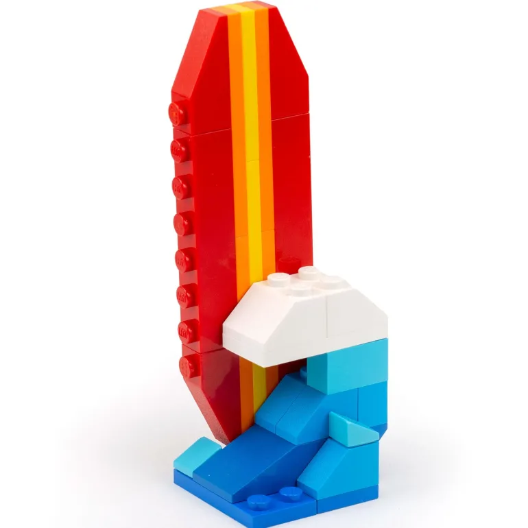 The Brick Show Shop Surfboard with Wave (Summer Fun!) - Custom Building Set