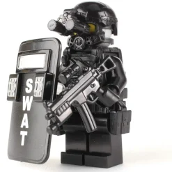 The Brick Show Shop SWAT Police Officer Pointman - Custom LEGO Military Minifigure