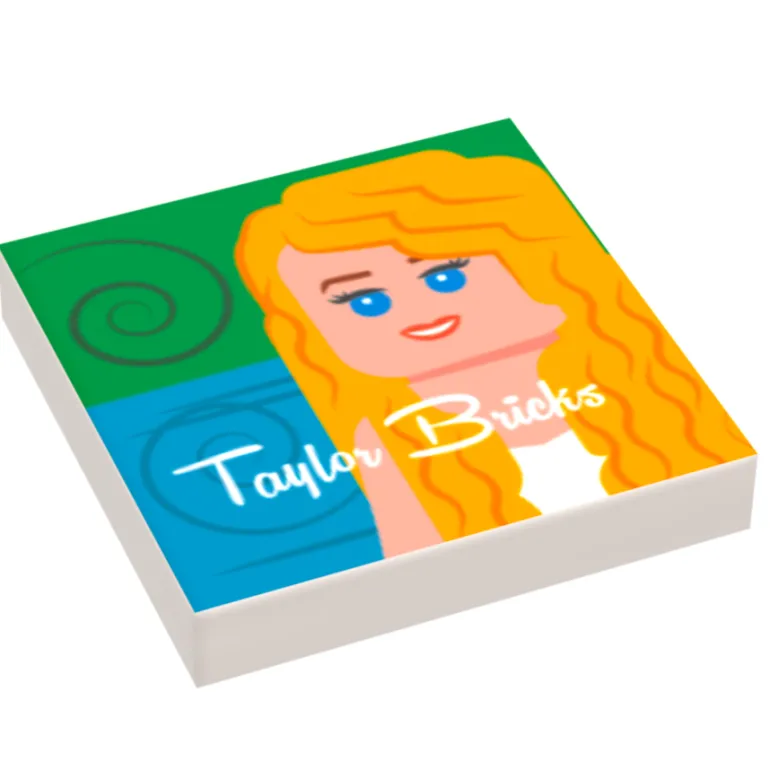 The Brick Show Shop Taylor Bricks 2006 Music Album Cover (2x2 Tile) made using LEGO part -