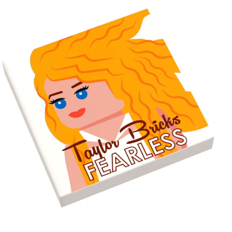 The Brick Show Shop Taylor Bricks Fearless Music Album Cover (6x6 Tile) - B3 Customs