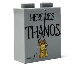 The Brick Show Shop Thanos Tombstone (Halloween) (1x2x2 Brick) - B3 Customs