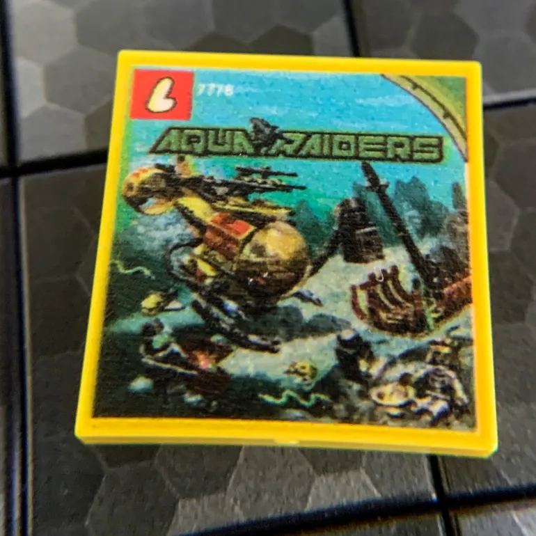 The Brick Show Shop The Shipwreck Aqua Raiders Set 7776 - Custom Printed 2x2 Tile