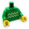 The Brick Show Shop Torso, Bright Green Sweater with Tan Zigzag Lines Pattern - Official L