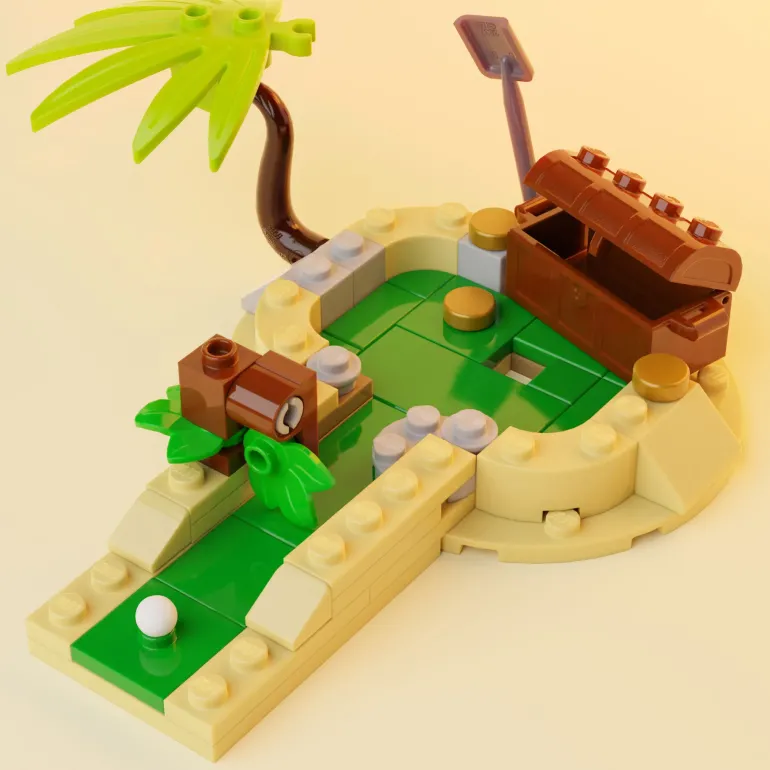 The Brick Show Shop Treasure Island - Custom Putt Putt / Mini Golf Hole