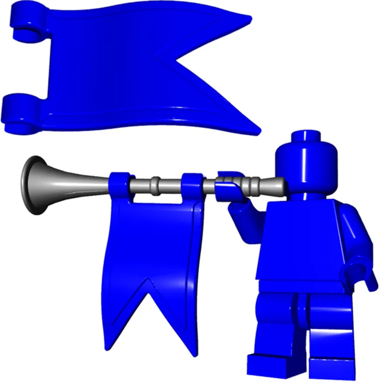 The Brick Show Shop Trumpet Flag, Brick Warriors - LEGO Minifigure Compatible