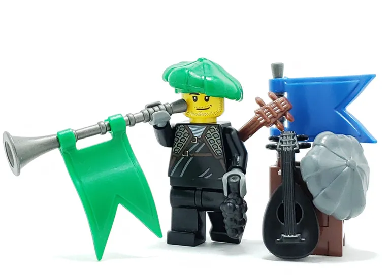 The Brick Show Shop Trumpet Flag, Brick Warriors - LEGO Minifigure Compatible
