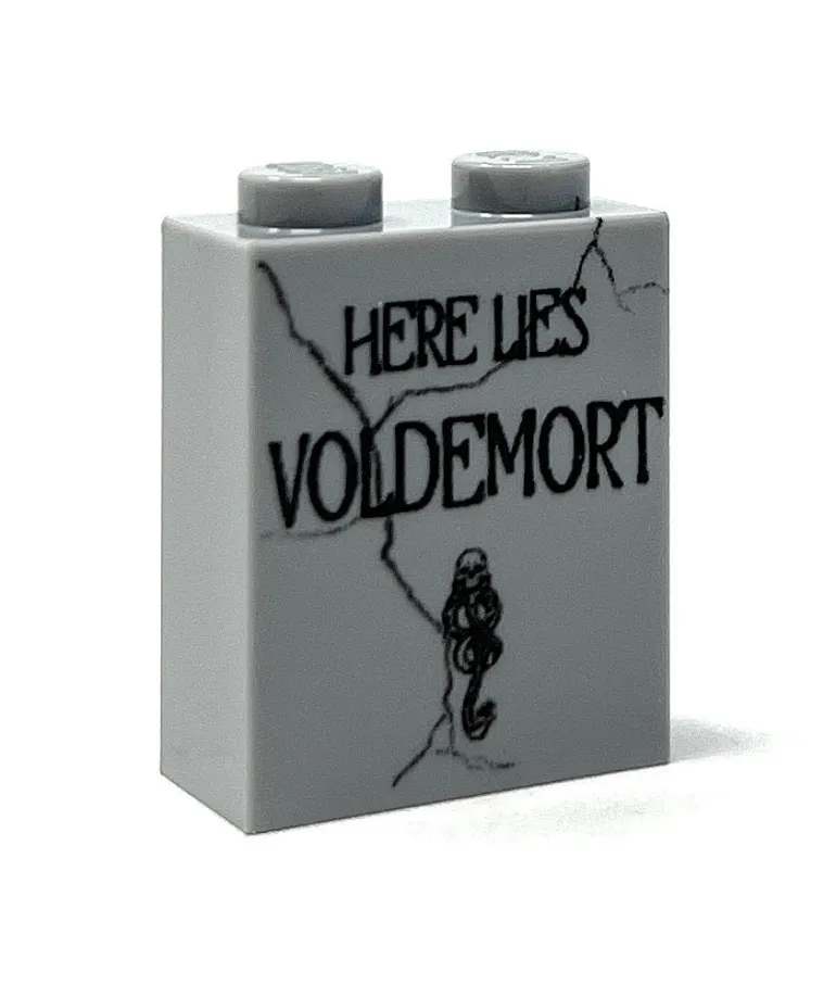The Brick Show Shop Voldemort Tombstone (Halloween) (1x2x2 Brick) - B3 Customs