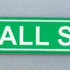 The Brick Show Shop Wall St. (Street Signage) - Custom Part (1x4 Tile)