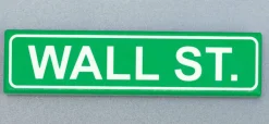 The Brick Show Shop Wall St. (Street Signage) - Custom Part (1x4 Tile)