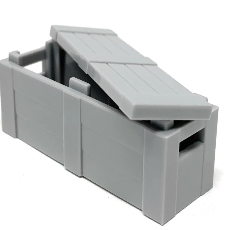 The Brick Show Shop Weapon Crate w/ Lid for LEGO Minifigures - LEGO Compatible