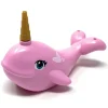 The Brick Show Shop Whale / Narwhal (Pink with Gold Horn) - Official LEGO® Part