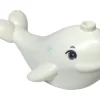 The Brick Show Shop White Whale with Sand Blue Eyes Pattern - Official LEGO® Part