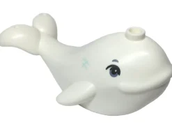 The Brick Show Shop White Whale with Sand Blue Eyes Pattern - Official LEGO® Part