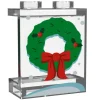 The Brick Show Shop Window with Christmas Wreath - Custom Printed LEGO 1x2x2 Panel, B3 Cus